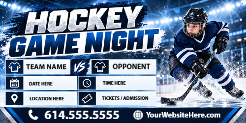 Hockey Game Night Template