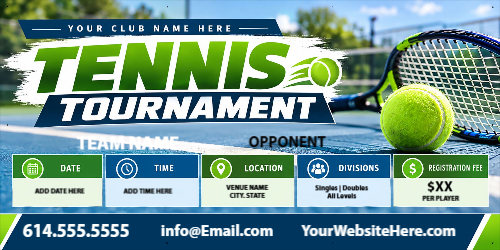 Tennis Tournament Banner Design