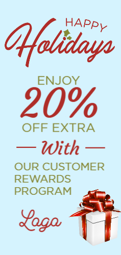 Happy Holidays Pole Banner