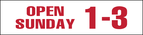 OPEN SUNDAY 1-3