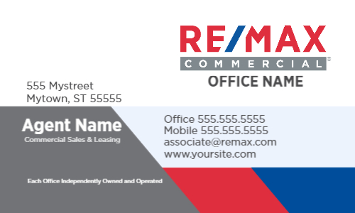 RE/MAX Commercial Business Card