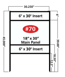 #70 Frame 18x30 w/Top & Bottom Riders