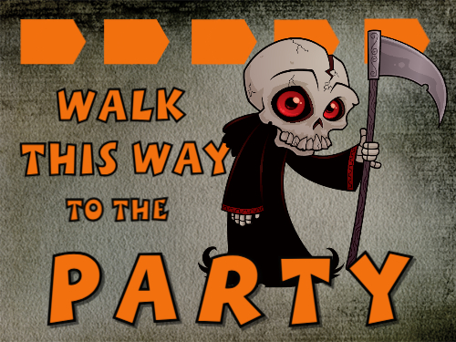 Halloween Yard Sign-Directional