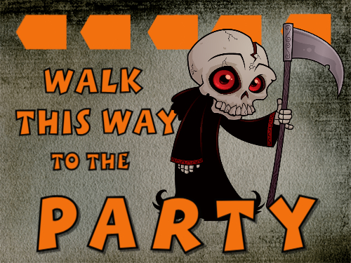 Halloween Yard Sign-Directional