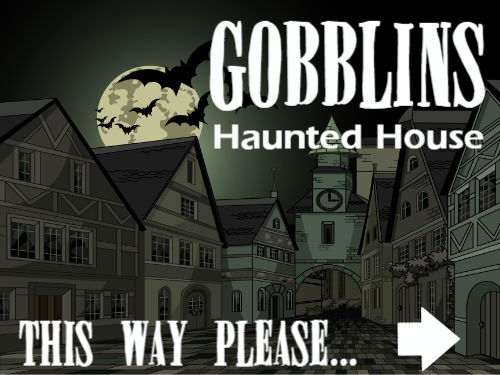 Gobblins Haunted House Yard Sign-Directional