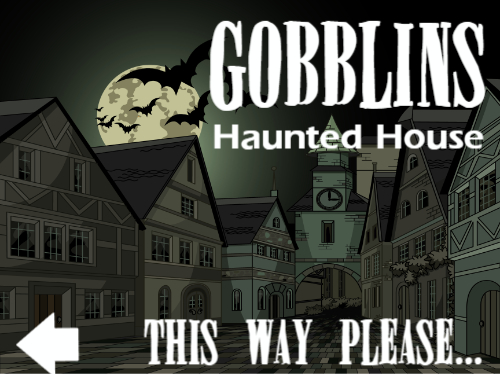 Gobblins Haunted House Yard Sign-Directional