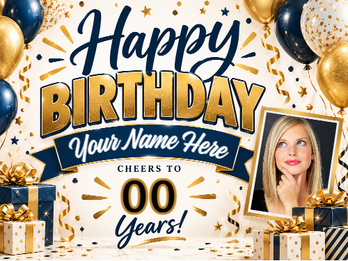 Birthday Sign w/Photo