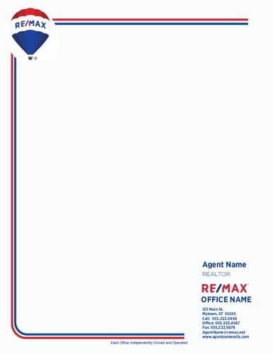 RE/MAX Customizable Letterhead
