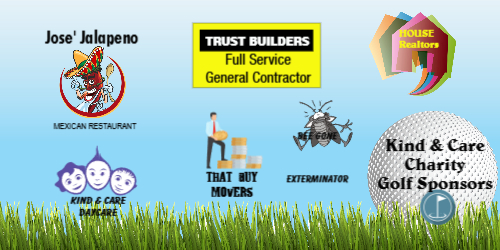 14x14 Golf Yard Sign Pkg | 18 Yard Signs, Stakes + Banner