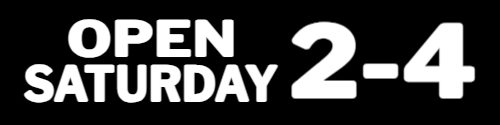 OPEN SATURDAY 2-4 Black Background