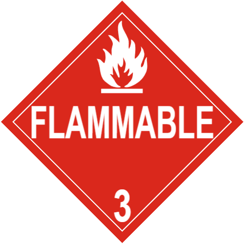FLAMMABLE Class 3 Placard