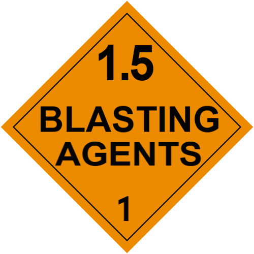 Explosive Class 1.5 Placard