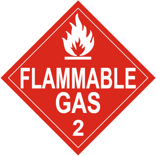 FLAMMABLE GAS Class 2 Placard