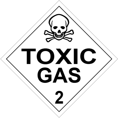 TOXIC GAS Class 2 Placard