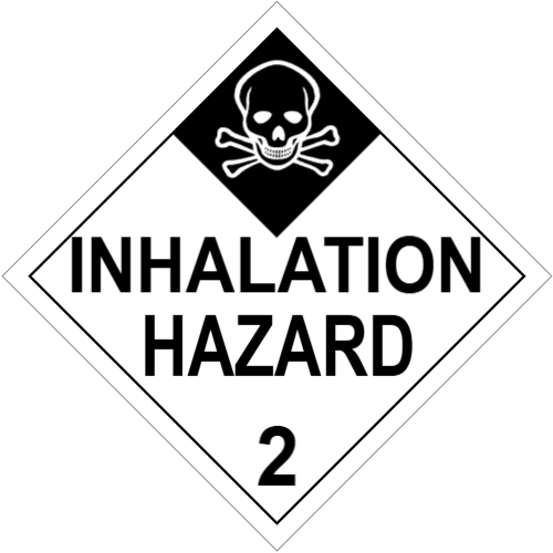 INHALATION HAZARD Class 2 Placard