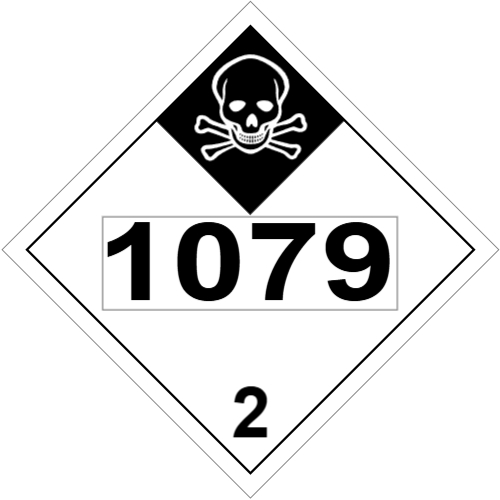 INHALATION HAZARD UN #1079 Class 2 Placard