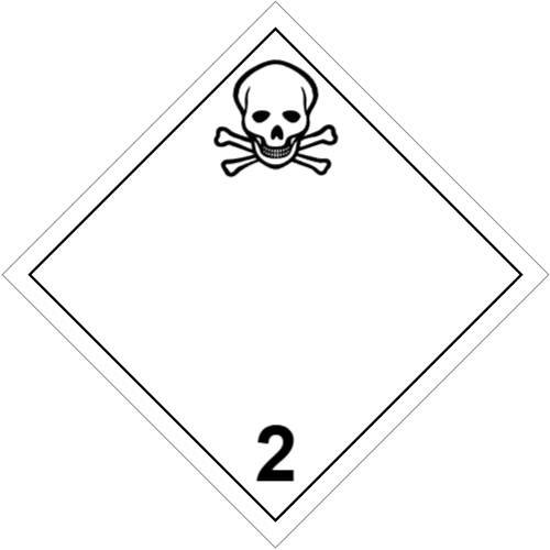 INHALATION HAZARD Class 2 Placard