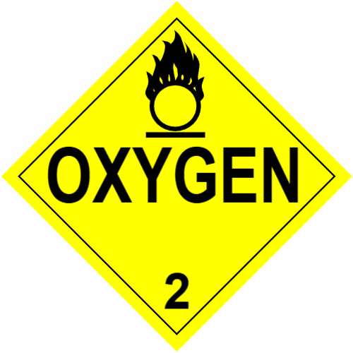 OXYGEN Class 2 Placard
