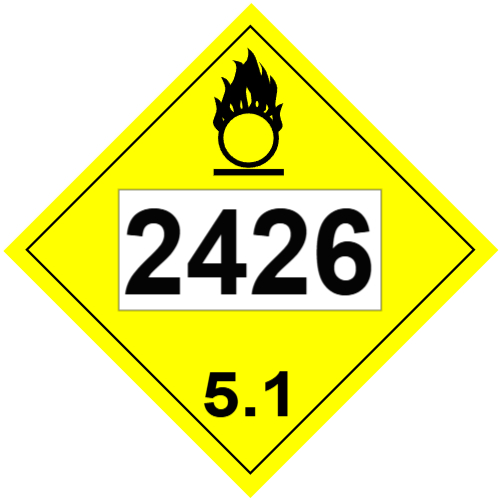 UN #2426 Class 5 Placard
