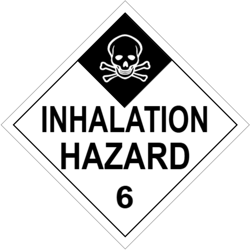 INHALATION HAZARD Class 6 Placard