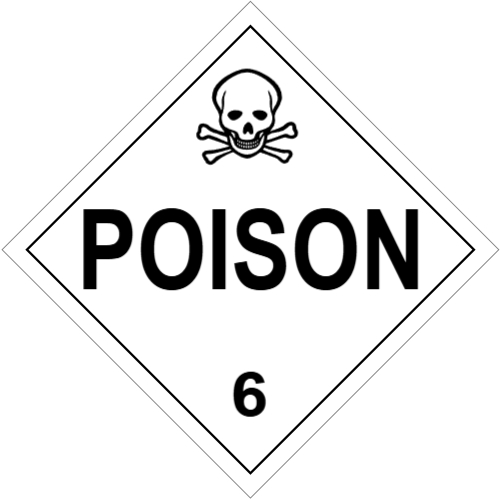 POISON Class 6 Placard