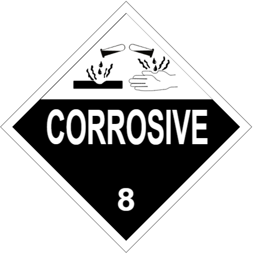 Corrosive Class 8 Placard