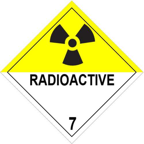 Radioactive Class 7 Placard