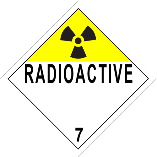 Radioactive Class 7 Placard