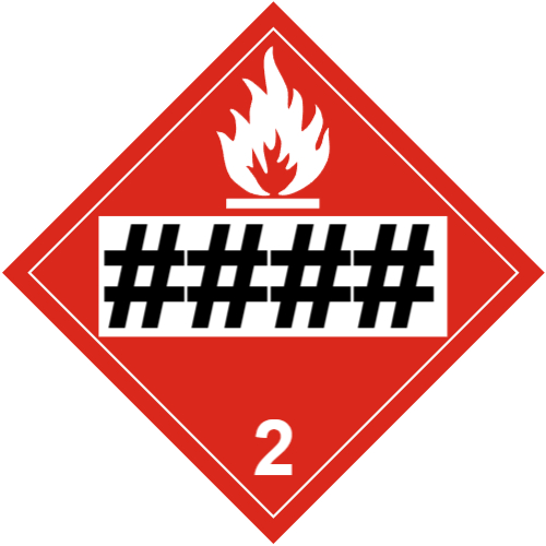 FLAMMABLE GAS Class 2 Placard