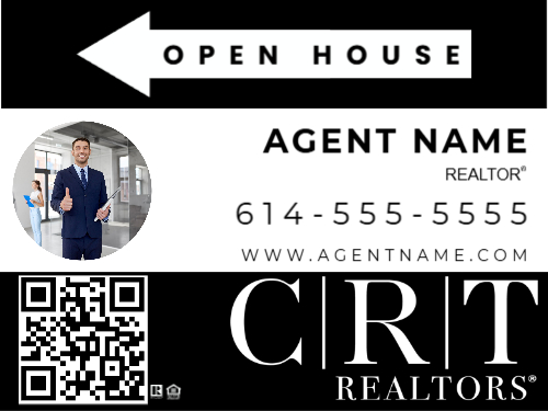 18x24 Inch CRT Open House Directional-QR Code