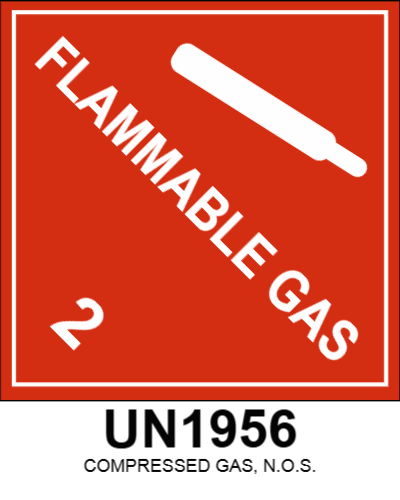 UNI1075 Liquefied Petroleum Gas Label