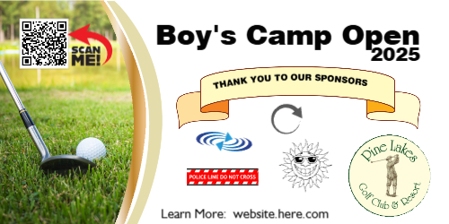 18x24 Golf Yard Sign Pkg | 18 Yard Signs, Stakes + Banner