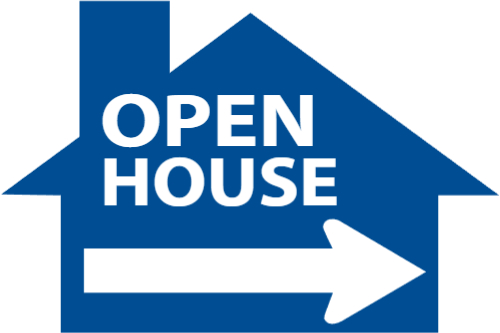 Cool Blue 12x18 House-Shaped Directionals