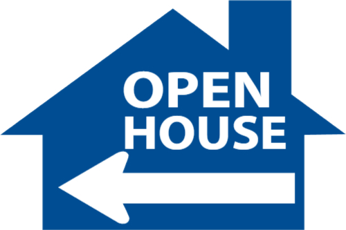 Cool Blue 12x18 House-Shaped Directionals