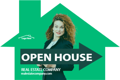 Jade 12x18 House-Shaped Directionals with photo