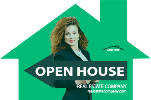 Jade 12x18 House-Shaped Directionals with photo