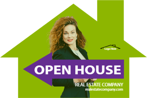 Wasabi 12x18 House-Shaped Directionals with photo