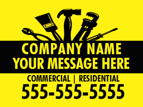 General Contractor Job Site Sign 6D