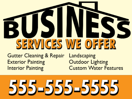 General Contractor Job Site Sign 5D