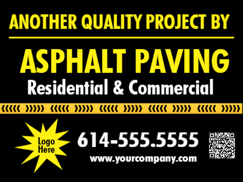 Asphalt Paving Marketing Signs 3D
