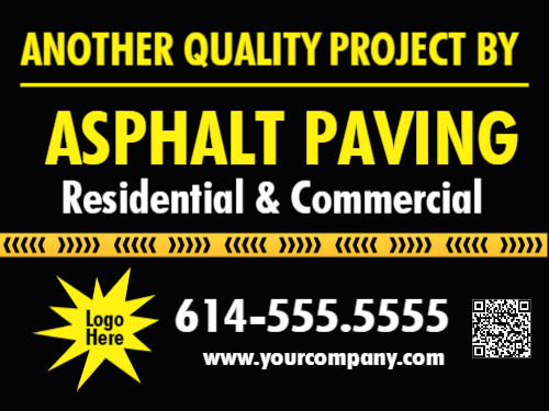 Asphalt Paving Marketing Signs 3D