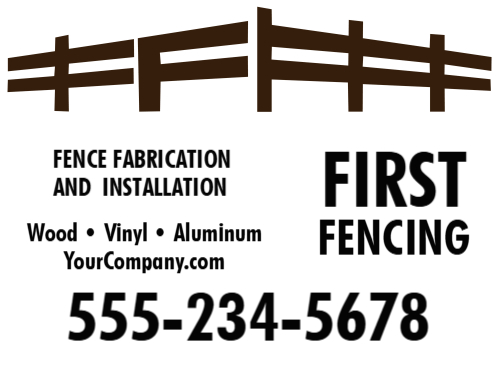 Fence Installer Sign 1D