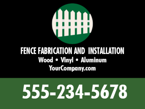 Fence Installer Sign 3D