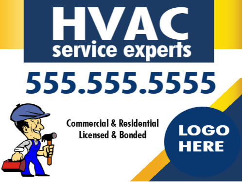HVAC Job Site Sign -4D