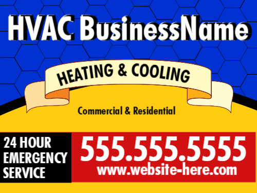 HVAC Job Site Sign -3D