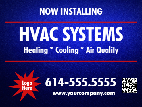 HVAC Job Site Sign -1D