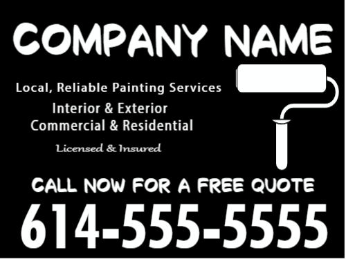 Painter Job Site Sign 2D