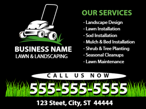Landscaping Co Marketing Sign 3D