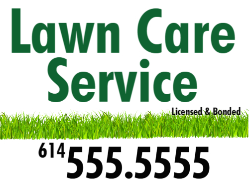 Lawn Care Sign 2D