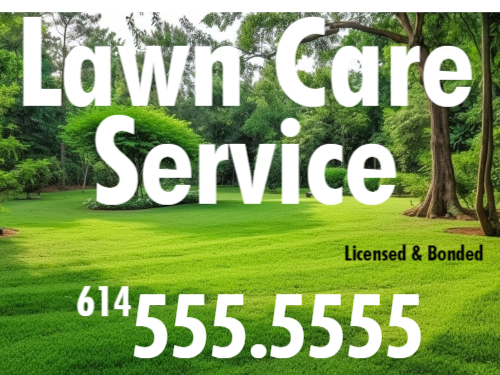 Lawn Care Sign 3D